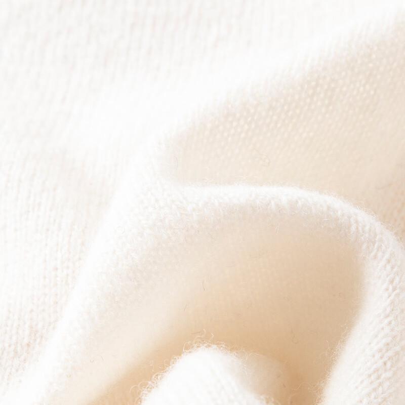 TUHUANG Women's Pure Wool Color Block Crew Neck Pullover Sweater