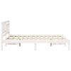 Bed Frame with Headboard White 120 x 200 cm Solid Pine Wood