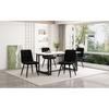 Ensemble Table Et Chaise - MUVOE - 140x80cm - Noir - Chaises En Velours - Iron Legs