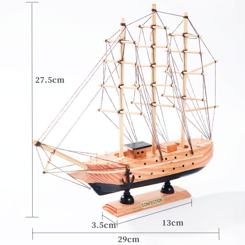 Oturma Odası veya Açılış Töreni İçin Mezuniyet Sezonu Ahşap Yelkenli Süsü