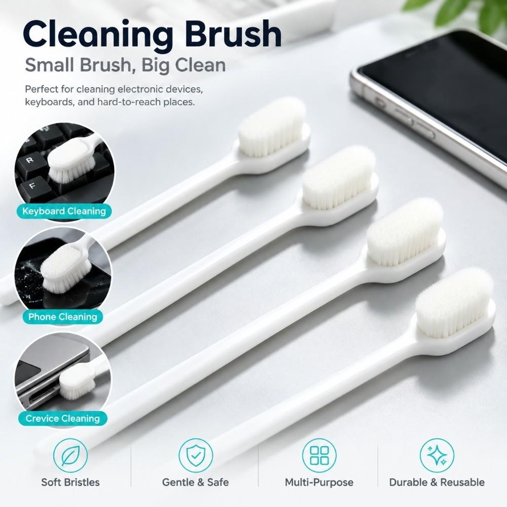 Soft-Bristle Fiber Brush Dust Removal Polishing Tool Portable Anti-Static Brush  for Phone Repair