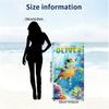 Custom Sea Turtle Beach Towel Personalized Name Oliver 160x80cm Microfiber Bath Towels All Season Soft Absorbent Blanket