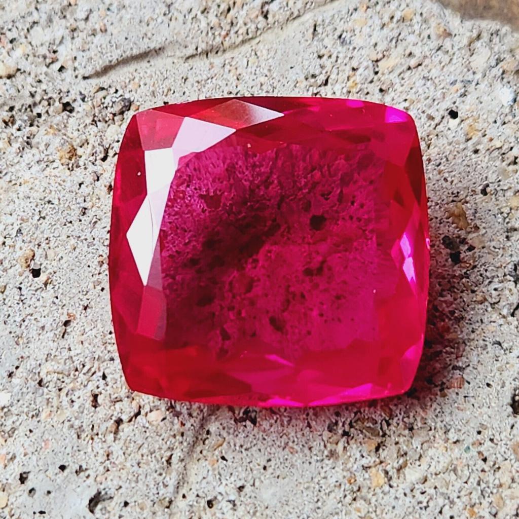 117 Cts Natural Mozambique Red Ruby Cushion Cut Ruby Gemstone Certified