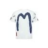 Evisu SS23 Logo Eagle Big M Short Sleeve T-Shirt Men Tops White 2ESHTM3TS579XXCT