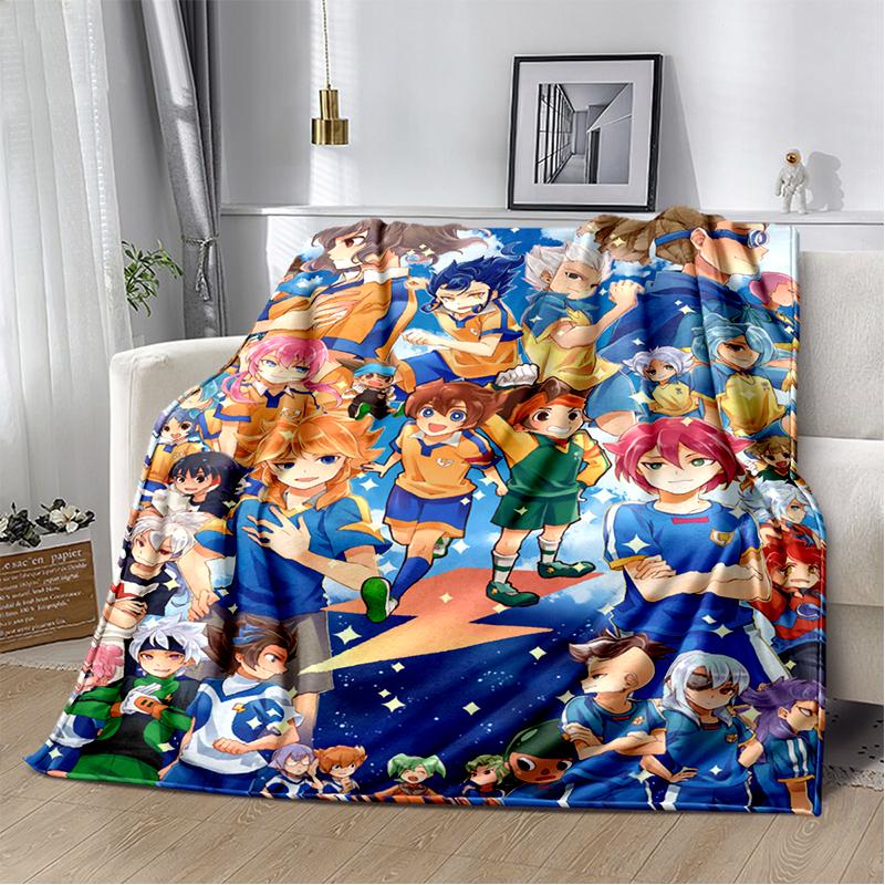 3D Inazuma Eleven Mark Evans Anime Cartoon Soft Plush Blanket,Flannel Blanket Throw Blanket for Living Room Bedroom Bed Sofa Kid