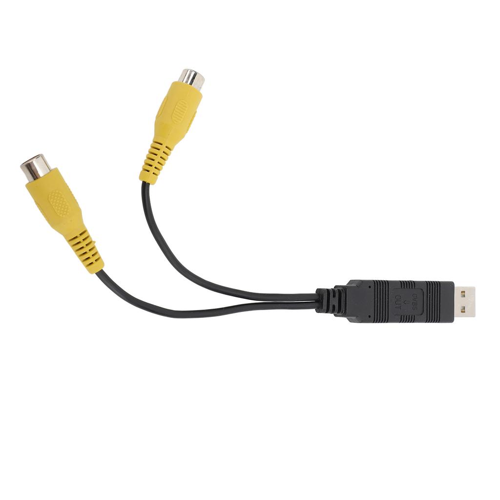 USB to CVBS Video Output Adapter HD Video Easy to Use USB to RCA Interface Cable Adapter for Vehicle