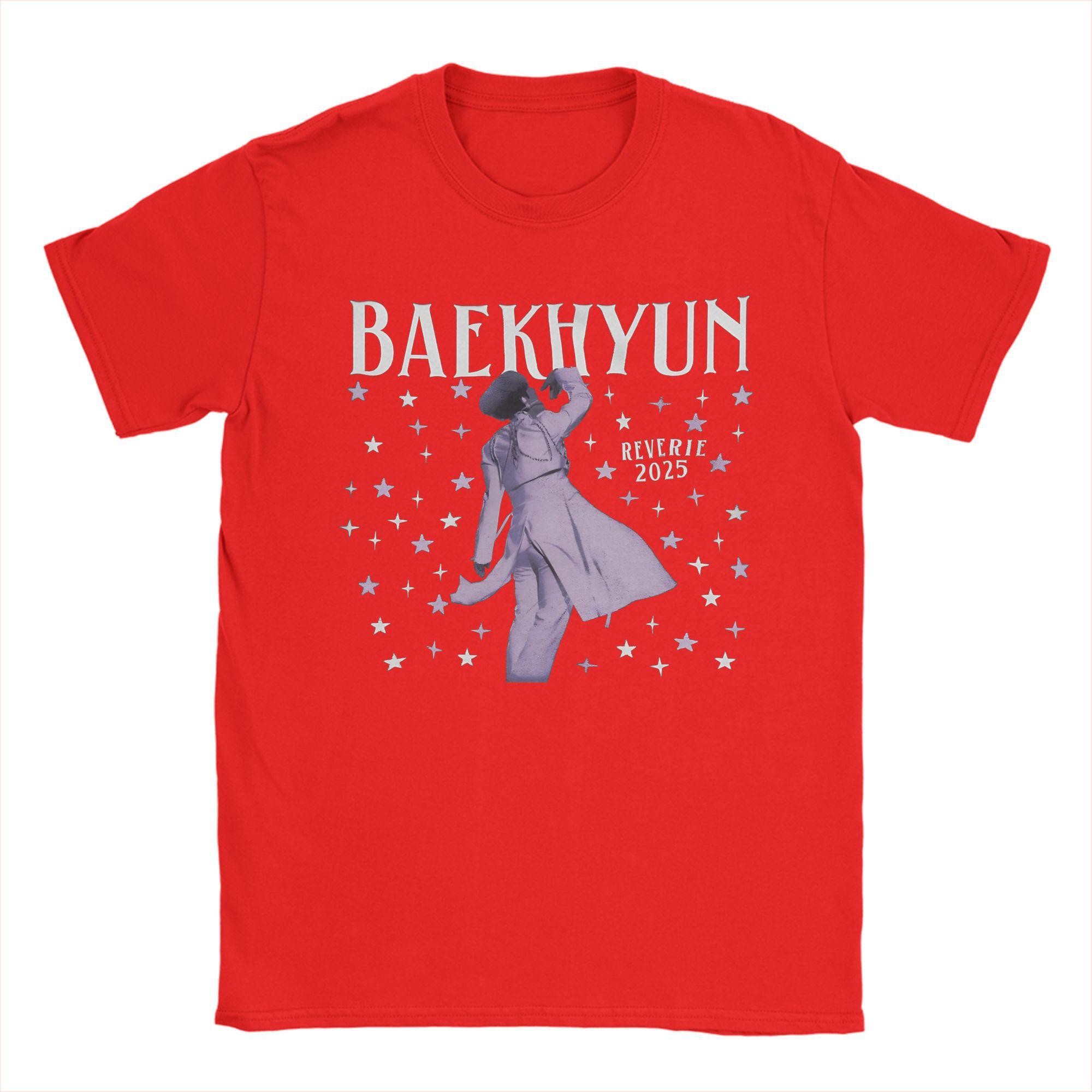 

Baekhyun Reverie Tour 2025 Baekhyun T Shirts Unisex Cotton Fun TShirt Crew Neck Tee Shirt Short Sleeve Clothes Adult S