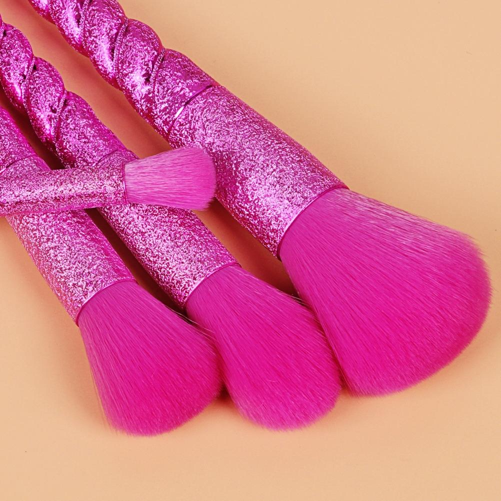 Shadow 7 Piece 10 Piece Makeup Brush Set, Electroplated Frosted Spiral Handle, Fan Shaped Eyeshadow Brushes, Beauty