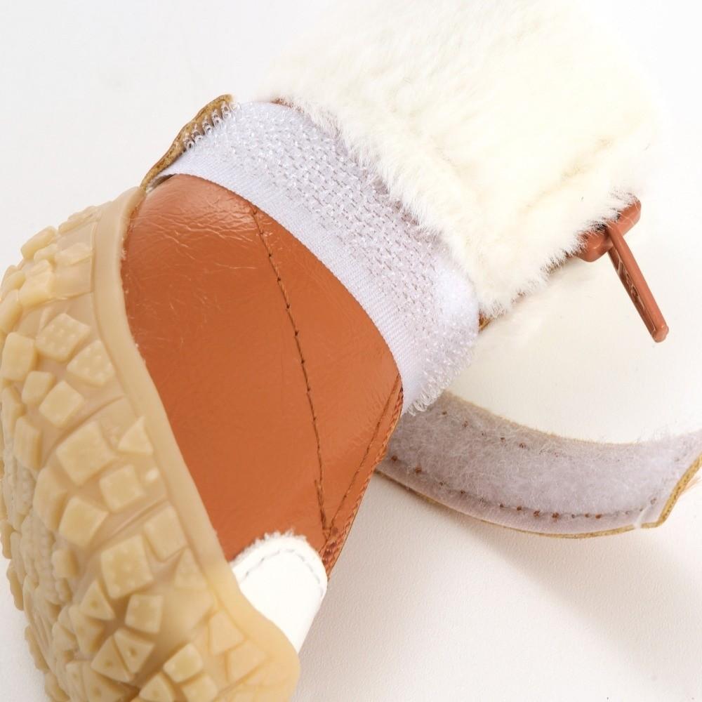 4 st/set Vattentäta Vinterhundskor Justerbara Slitstarka Husdjursvarma Stövlar Förtjockade Tasskydd Håller Värmen