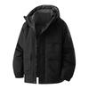 Mens Hooded Puffer Jacket Winter Warm Thick Down Coat Loose Fit Casual Outerwear Cold Weather