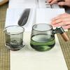 Zhenqi Heat-Resistant Glass Tea Cup with Wooden Handle