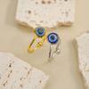 Gothic Adjustable Creative Bangle Zinc Zinc Alloy Blue Eye Ring New Demon Eye Bracelet  Daily Wear
