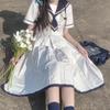 Sailor Short Halloween Sailor School Shirt White [TUISKU] Dress, Sleeved, White, Cosplay, Costume, Uniform, Uniform, Dress, Lolita, Adult, Women's,