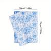 1 Set/ 20 Stück Großformatiges Blaues Floral Seidenpapier, Geschenkpapier, Vintage Blaues Und Weißes Blumen-Kunstdruckpapier Für DIY-Bastelarbeiten