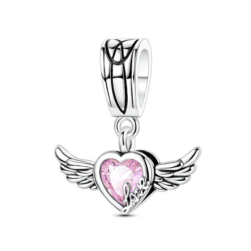 New Copper Angel Wing Charms Heart Bird Pig Pendants Fit Original Bracelets Necklaces Womens Fine Diy Jewelry Gifts