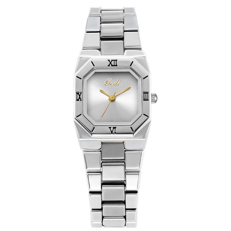 Medieval Gold Steel Belt Watch Women S High-Value Niche Square Quartz Watch Women S High-End Quartz Watch