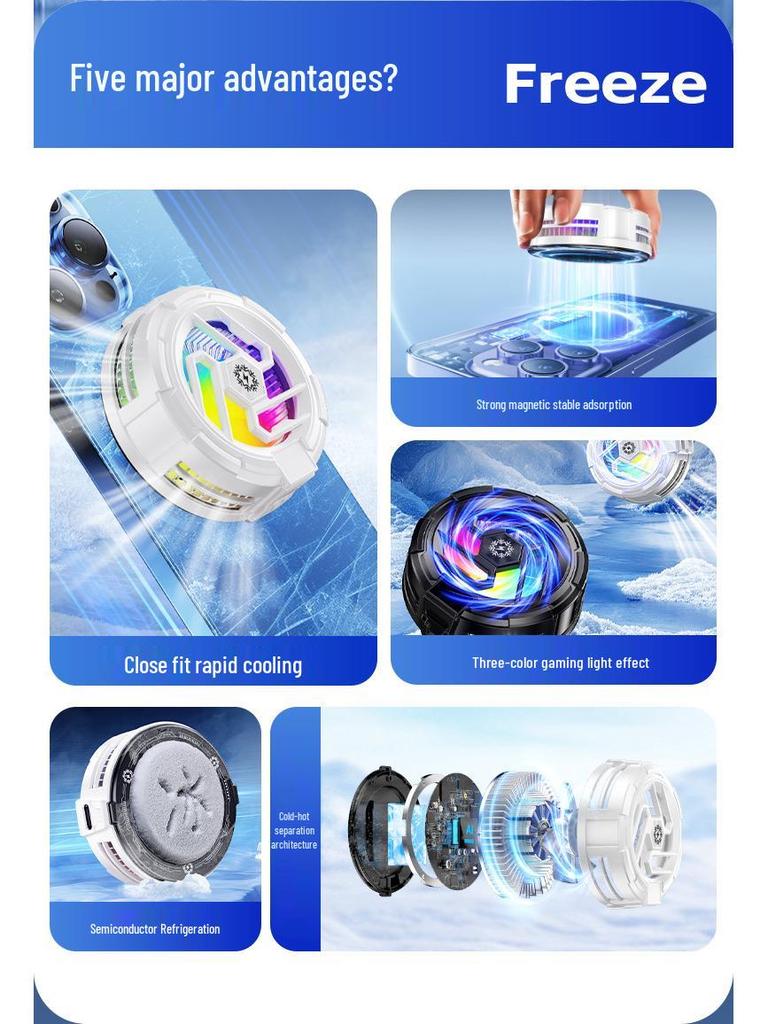 TL23 Magnetic Ice-Cooling Mobile Radiator for Gaming and Streaming