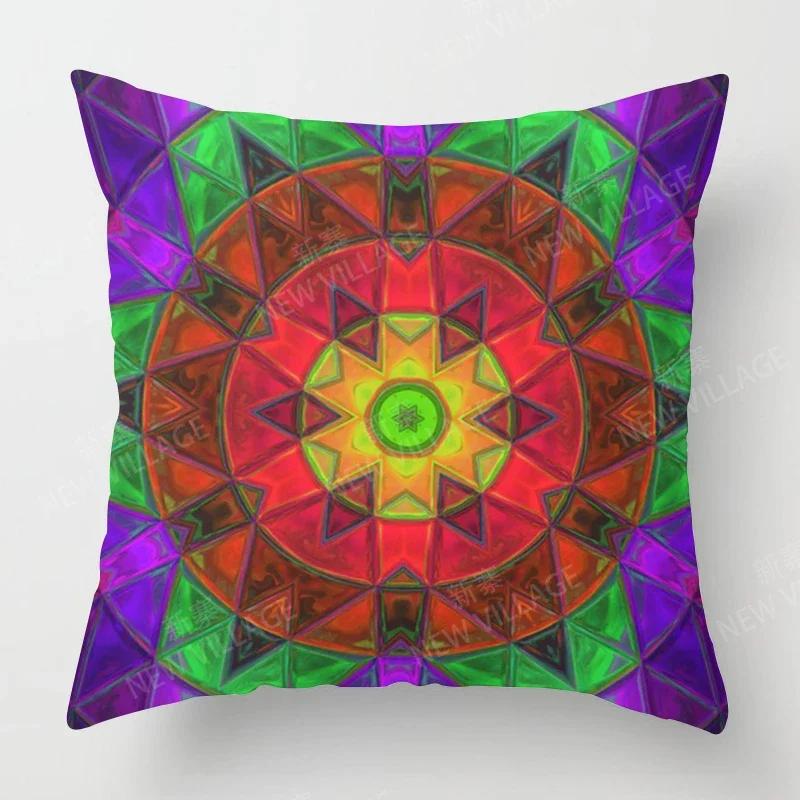 Fall Home Decor Autumn Living Room Throw Pillow Cover Sofa Boho Cushion Cover Mandala