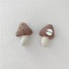 1 Pair Fabric Fabric Mushroom Pin Handmade Handcrafted Pin Premium Woodland Brooch  Bag Accessory