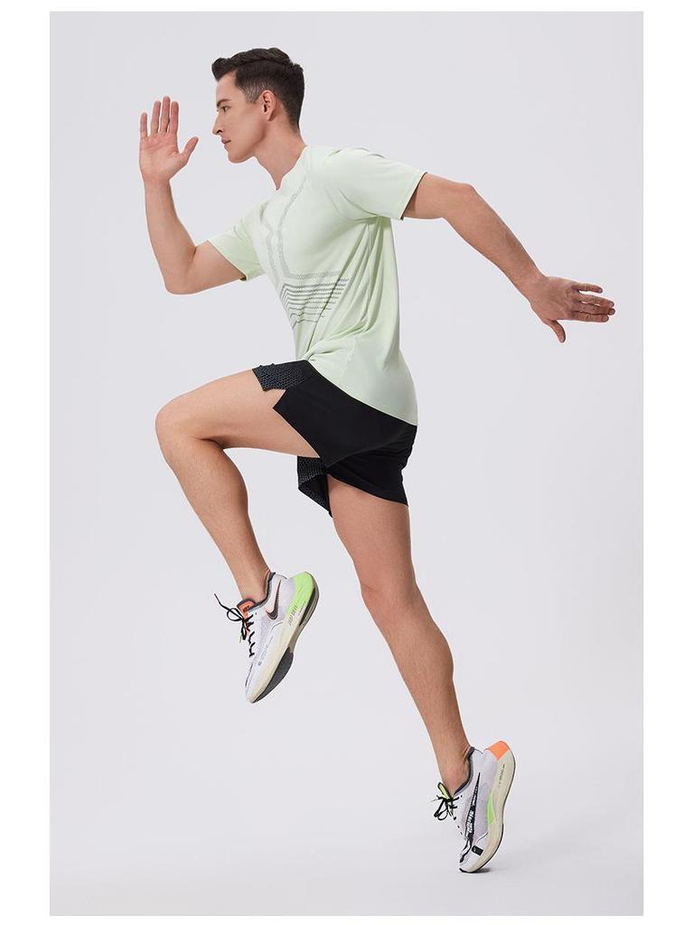 Men's Quick-Dry Antibacterial Sun-Protective Sports T-Shirt - Breathable Short Sleeve for Summer Fitness