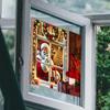 Santas Claus Window Side Double Sided Stickers Home Wall Stickers