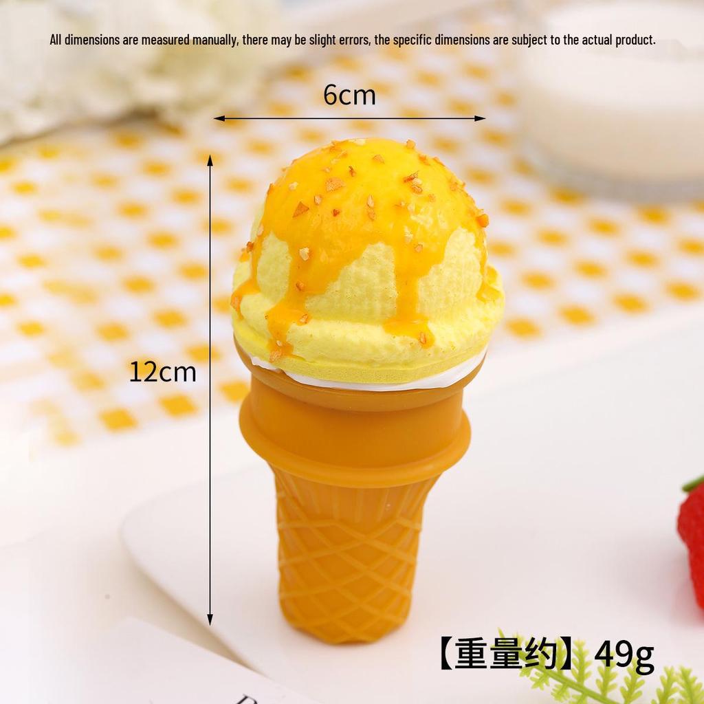 Crispy Cone Ice Cream Pu Foam Squeeze Toy
