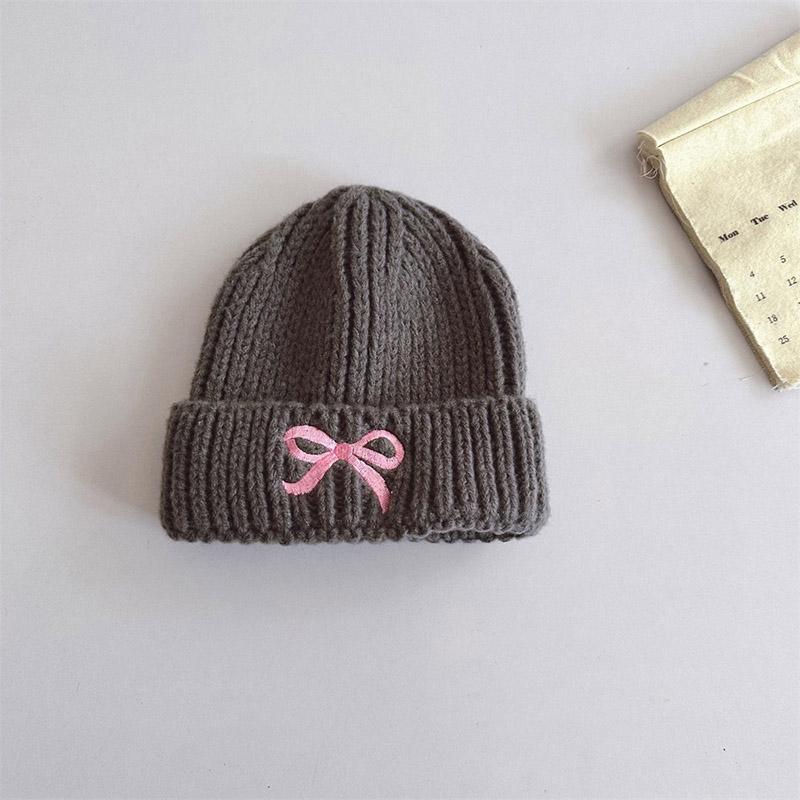 Korean Bowknot Baby Hat Winter Warm Knitted Baby Boys Girl Cap Beanies Soft Anti-Cold Infant Toddler Kids Hat Bonnet