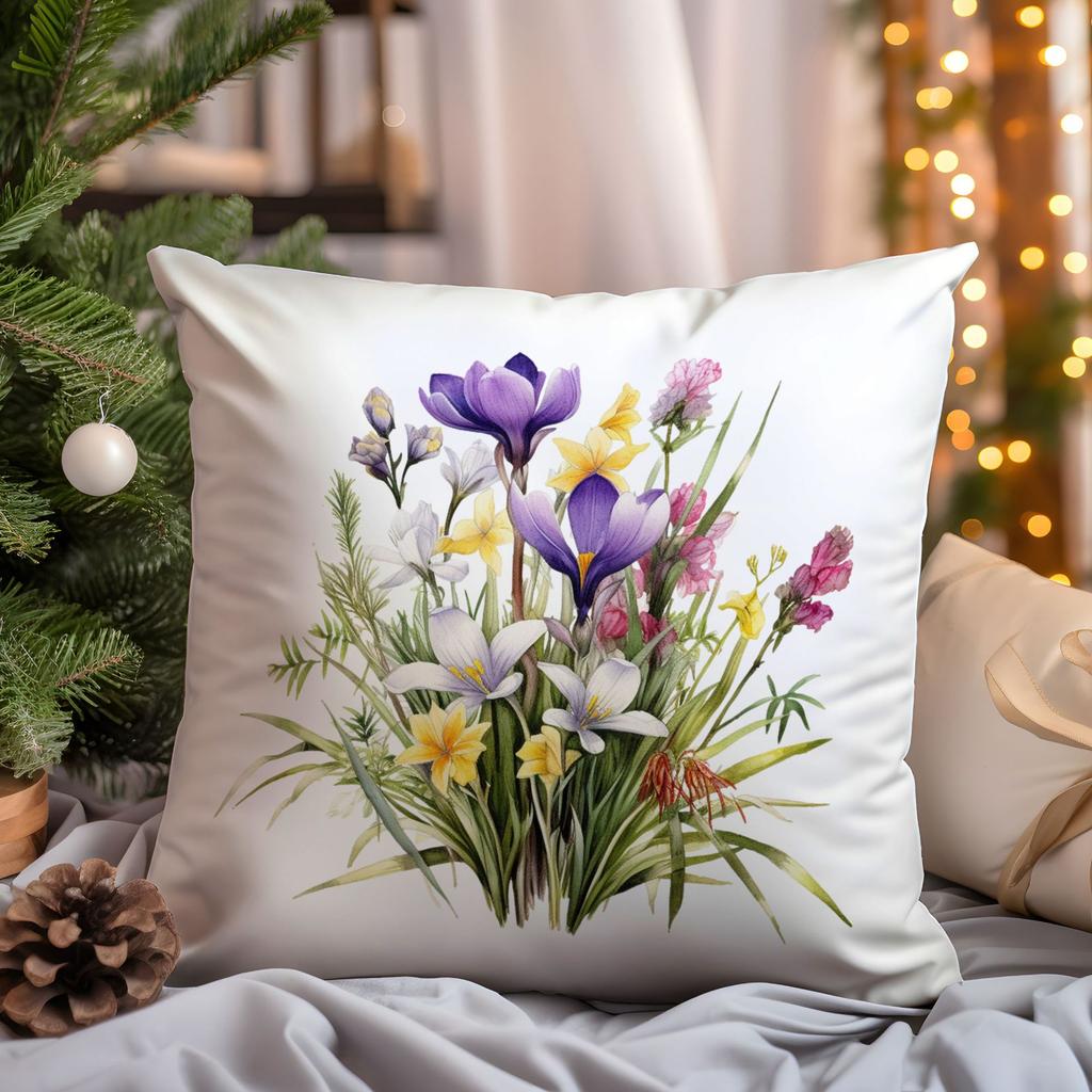 Amerikansk Växt- och Blomkuddfodral Hushåll Soffkudde Bil Balkong Kuddfodral Dekoration