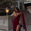 Women's Fashion Lace-Up Turtleneck Bandeau Mesh Hem Dress - 2025 New Style