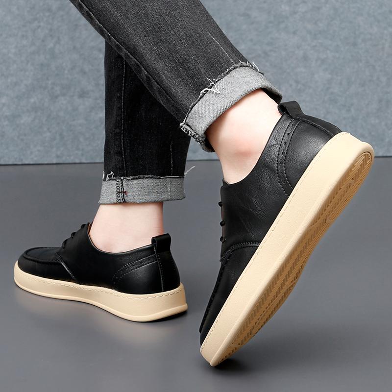 Fashion Leisure Business Men's New Leather Shoes  Men's Comfortable lace up for men Outdoor stroll party casual Hot selling shoes