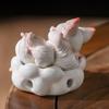 Nine-tailed Fox Incense Burner Decoration Chinese Style Vintage Fox Resin Incense Holder Home Office Desktop Ornament