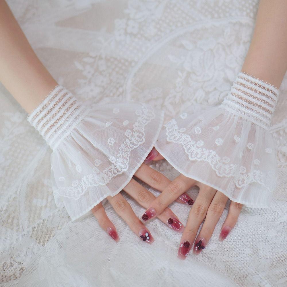 Abnehmbare falsche Manschette Mehrlagige Rüschen-Spitzenmanschette Neue Pullovermanschetten