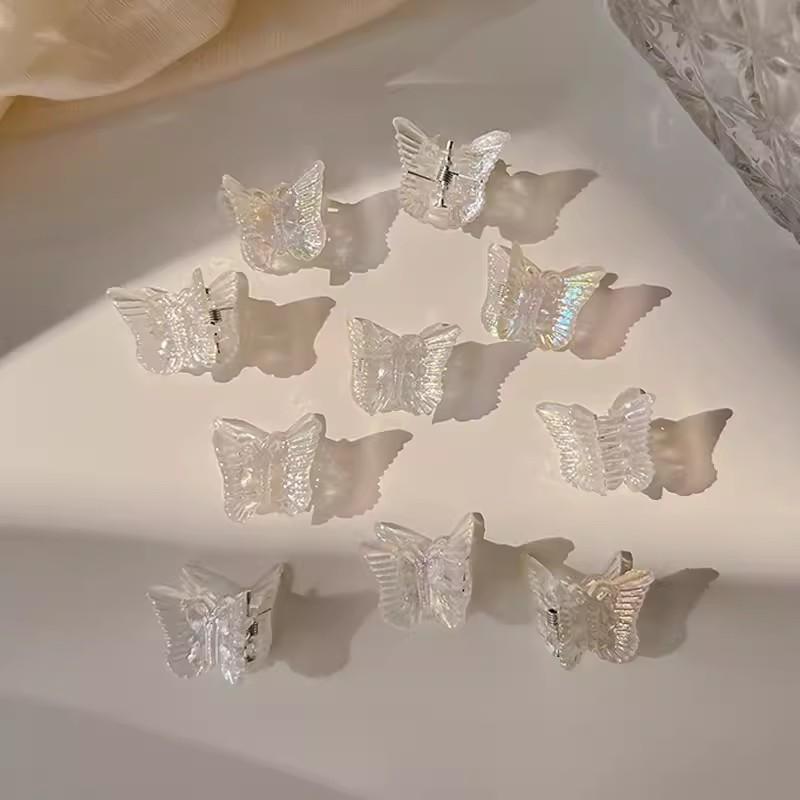 

20pcs Transparent Cute Mini Butterfly Hair Claws Braided Small Hair Clip Girls Hairpins Grip Barrettes Girls Bobby Pin Headwear 2pcs