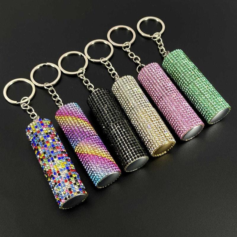 1Pcs Portable Press Spray Keyring Luxury 5Ml Perfume Sub Bottle Keychain Colorful Ornament Pendant For Women Men Gift