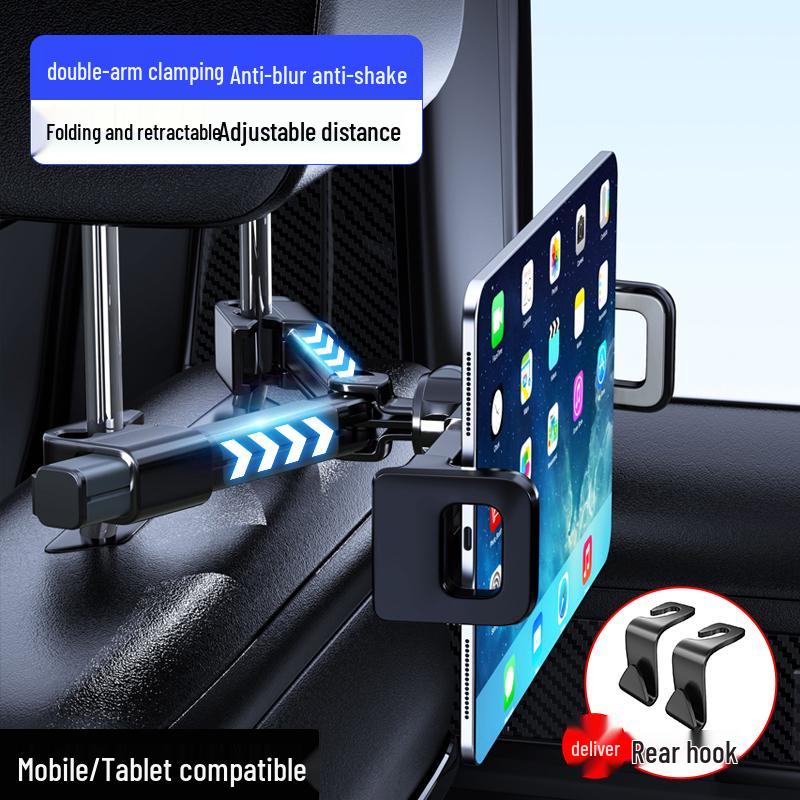 Adjustable Car Rear Seat Tablet & Phone Holder 24-Hour Fast Shipping