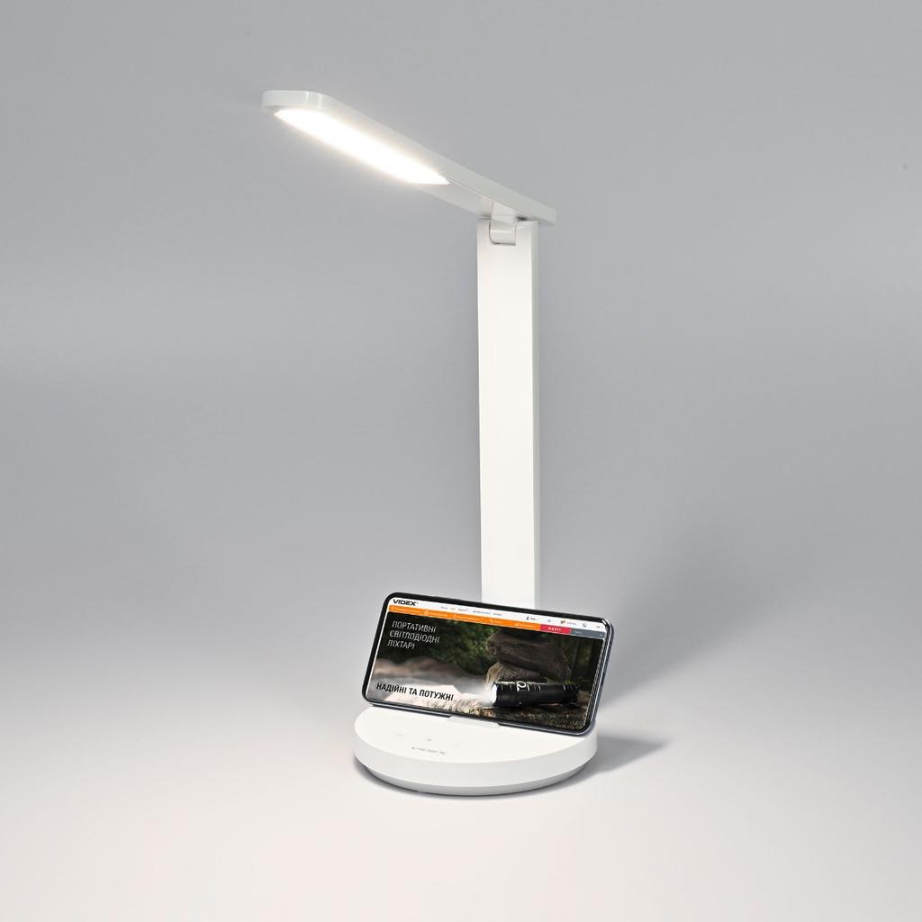 Lampka Biurkowa Akumulatorowa Led 5W 250Lm Ściemnialna Zmiana Barwy Videx