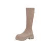 But Knee Suede Boots Children Thick-soled Autumn and Winter New Thin Elastic Long Tube Flat Bottom