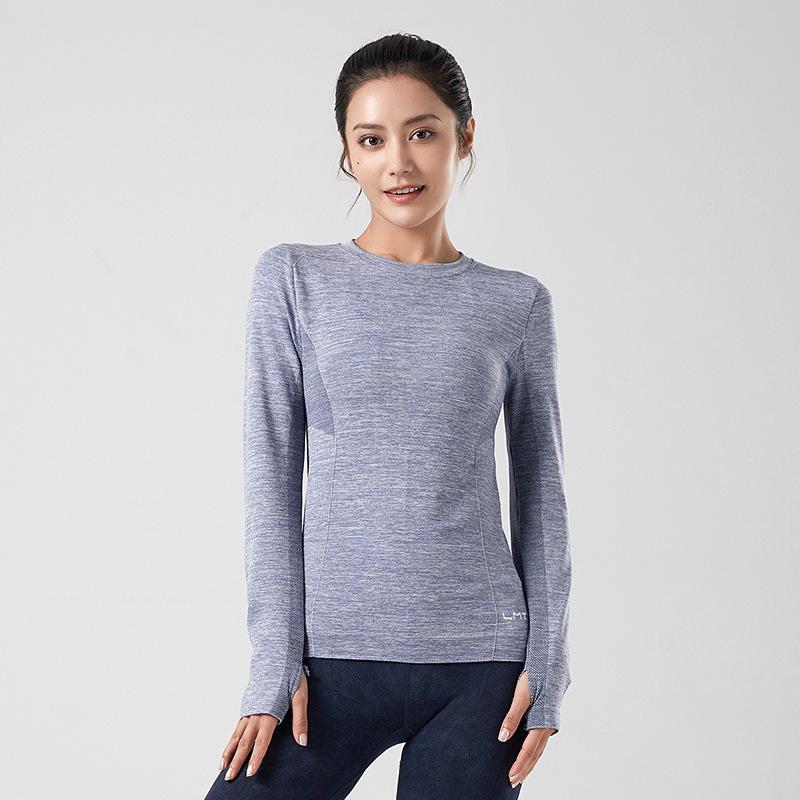 

Женская бесшовная спортивная одежда Alpha Yoga с длинным рукавом - Дышащая, влагоотводящая, быстросохнущая для бега и велоспорта на открытом воздухе Small синий