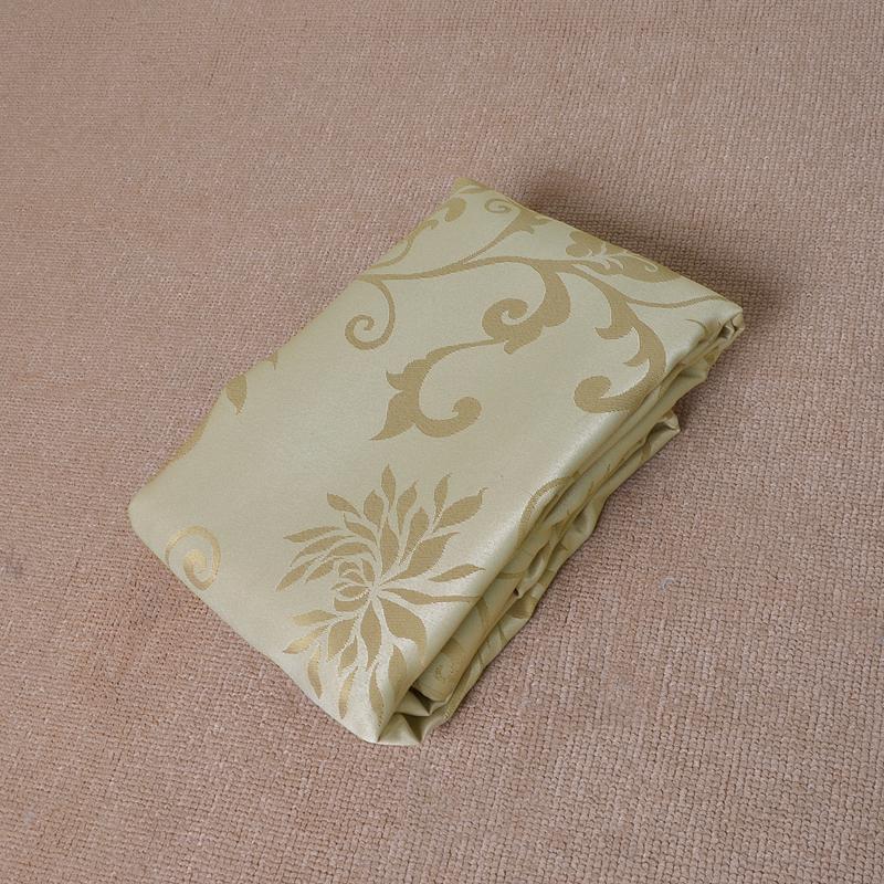 European Style Gold Floral Polyester Curtains for Living/Bedroom, 1.7x2.2m, Various Sizes, Rod Pocket or Hook