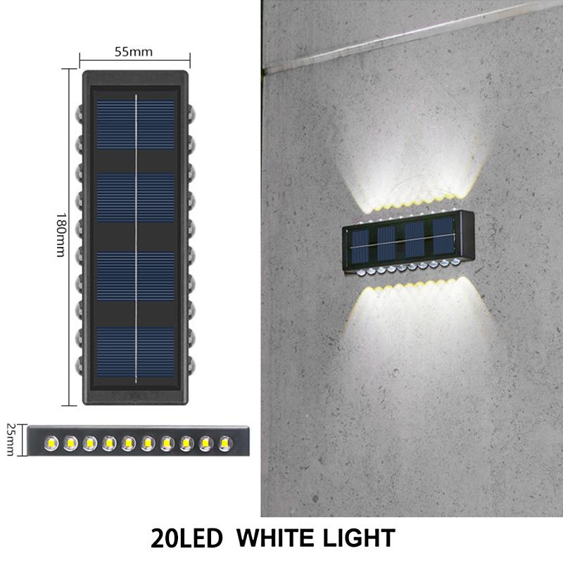 Solar Wall Lamp Outdoor Waterproof Solar Powered Light UP and Down Illuminate Home Garden Yard Decoration Outside Sunlights