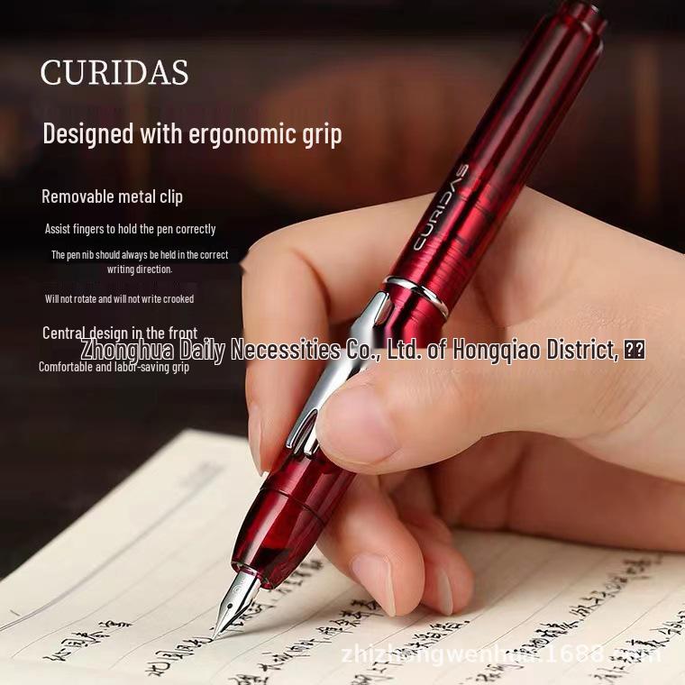 Japan Platinum CURIDAS Click-Action Business Fountain Pen - PKN7000 Calligraphy Gift Box Urban Green