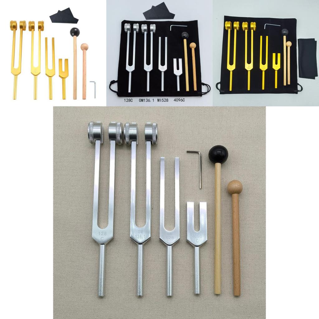 Set di diapason in lega di alluminio per attrezzature fitness e terapia di massaggio con strumenti per la pulizia