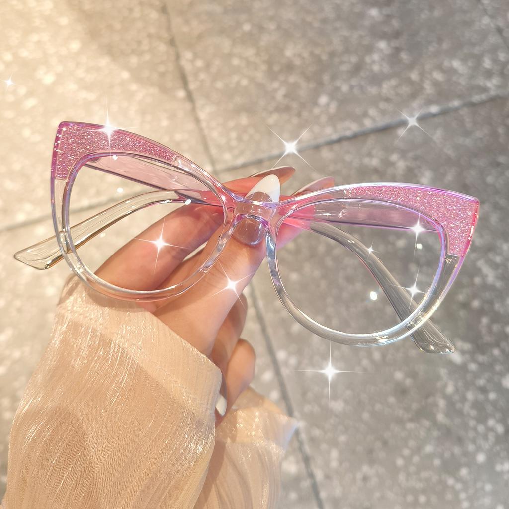 Trendy Cat Eye Glasses Frame, Suitable for Office, Web, Mobile Phone, TV Use, Perfect Gifts for Everyday Stylish Accessories