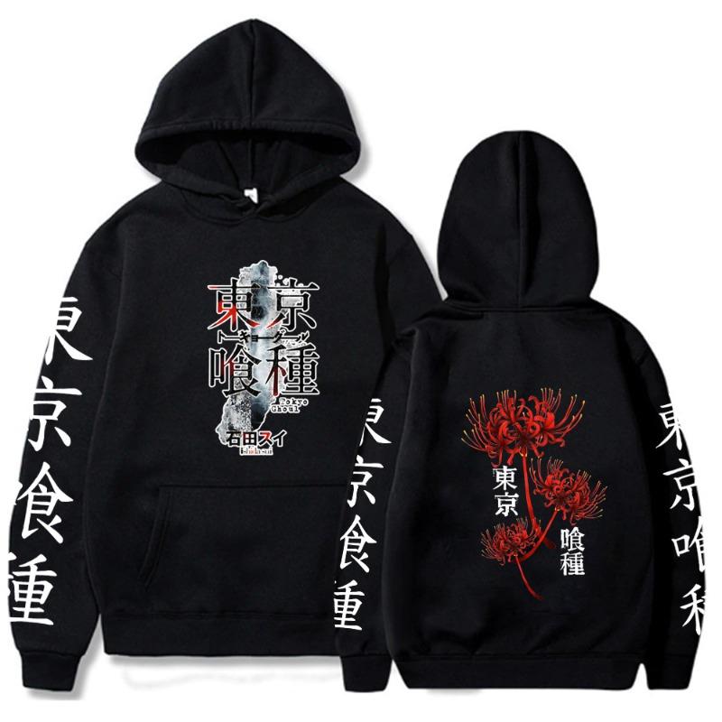 Tokyo Ghoul Japanese Animation Men's Hoodie Vintage Unisex Pullover Men Vintage Graphic Hoody Tops Streetwear Clothing