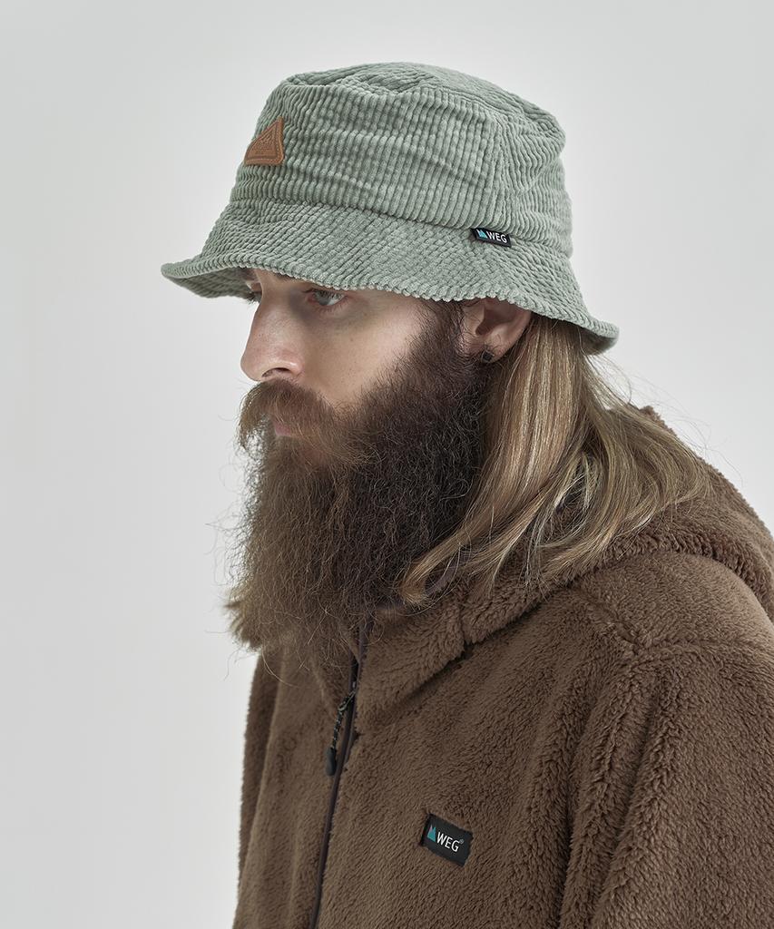 Wegeu Lovely Creek Corduroy Bucket Hat (Green)