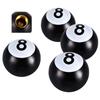 Qiilu Air Valve Cap, 0.3 Inch (8 Mm), Black, 8 Balls, For Motorcycles, Cars,