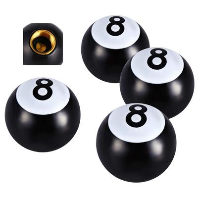 Qiilu Víčko ventilu, 0,3 palce (8 mm), Černá, 8 koulí, Pro motocykly, Auta,