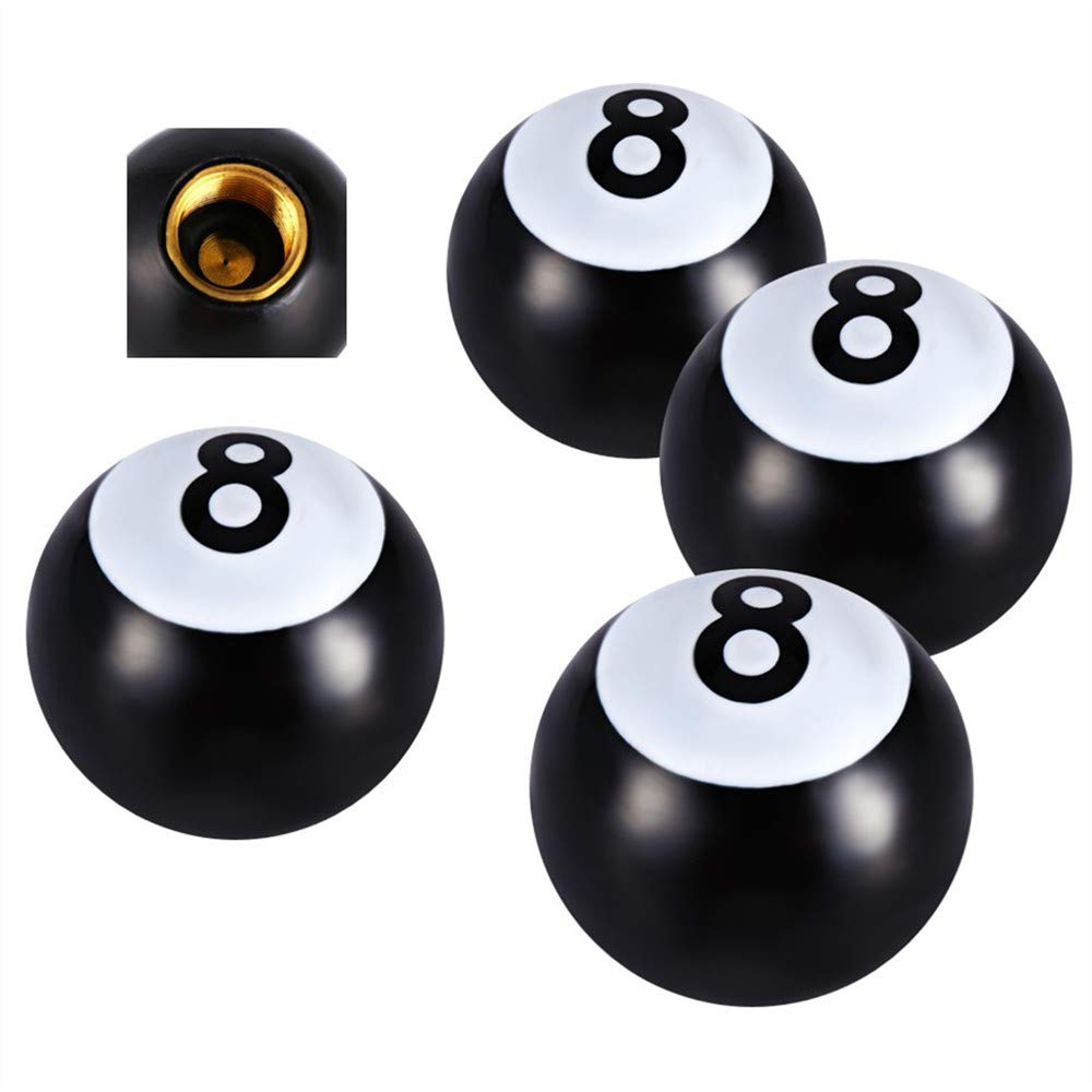 

Qiilu Air Valve Cap, 0.3 inch (8 mm), Black, 8 Balls, For Motorcycles, Cars, normal