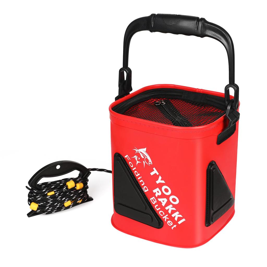 Fishing Bucket Buckan Buckan (Red-25cm)
