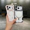 Cute Panda Transparent Phone Case For iPhone 17 11 12 13 14 15 16 Pro Max Air 14 15 Plus 16E For Magsafe Wireless Charger Protector Cover